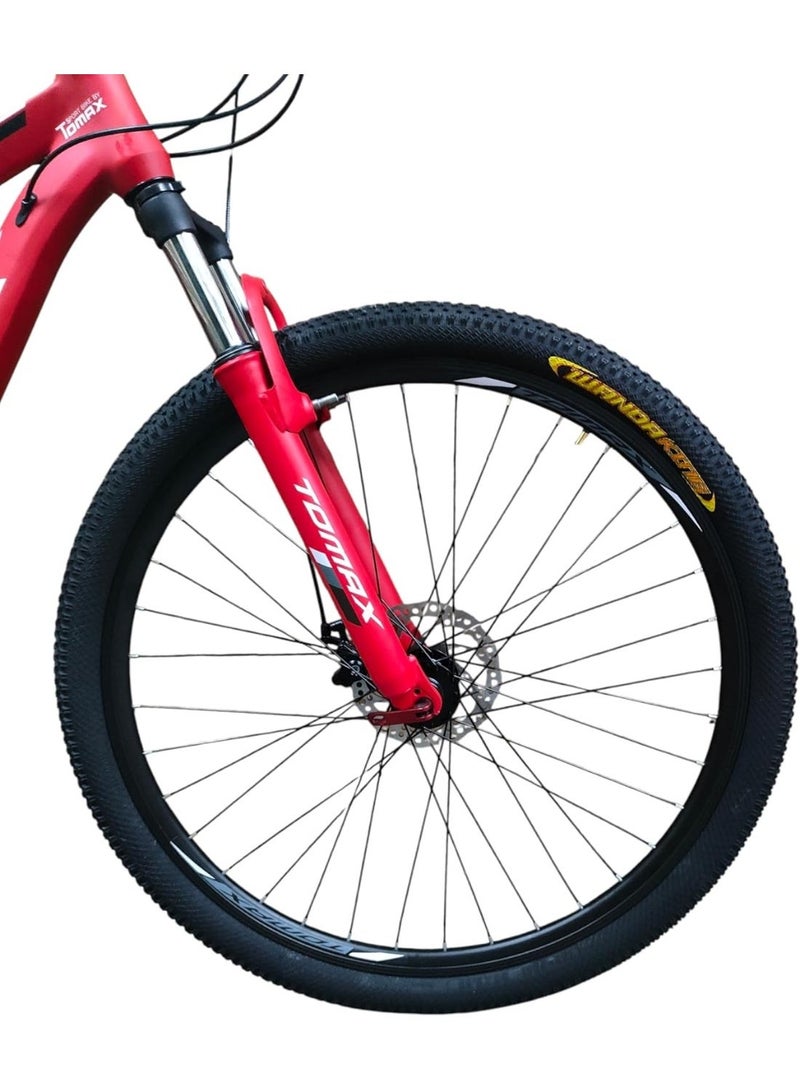 TOMAX A8 PRO 29 Inch Mountain Bike, Aluminum Frame,21 Speed, Disc Brakes, Lockout Fork- Professional Performance Bike With 1 Year Abo ElGoukh And Maxlerz Warranty (Red Color) - Image 3
